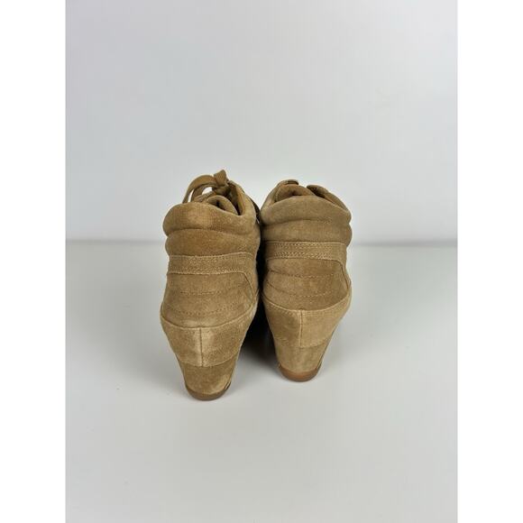 NWOT Ash Limited Womens Bowie Wedge Lace-Up Suede Casual Shoes Tan Size 7 (eu38) - Picture 3 of 7